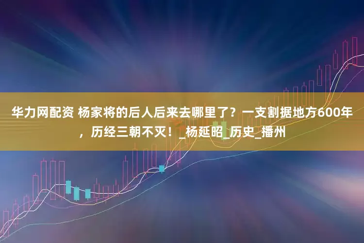 华力网配资 杨家将的后人后来去哪里了？一支割据地方600年，历经三朝不灭！_杨延昭_历史_播州